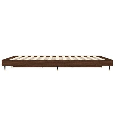 vidaXL Bedframe zonder matras bewerkt hout bruin eikenkleur 140x190 cm