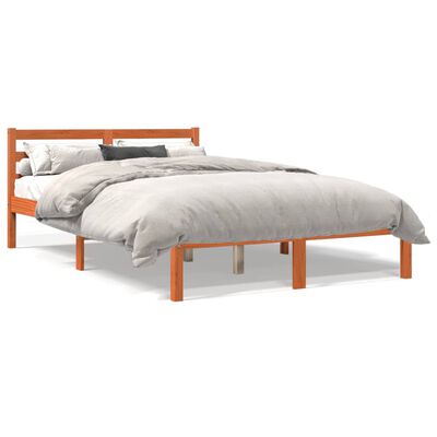 vidaXL Bedframe zonder matras massief grenenhout wasbruin 140x200 cm