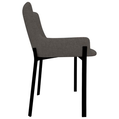 vidaXL Eetkamerstoelen draaibaar 2 st stof taupe