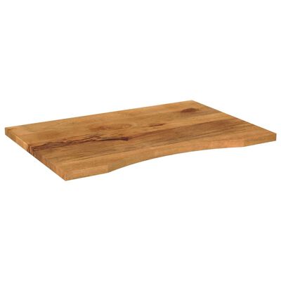 vidaXL Bureaublad met ronding 100x60x2,5 cm massief ruw mangohout