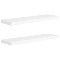 vidaXL Wandschappen zwevend 2 st 90x23,5x3,8 cm MDF wit