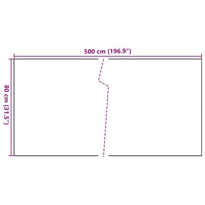 vidaXL Balkonscherm 500x80 cm poly rattan antracietkleurig