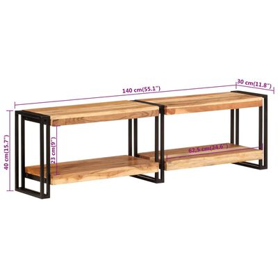 vidaXL Tv-meubel 140x30x40 cm massief acaciahout