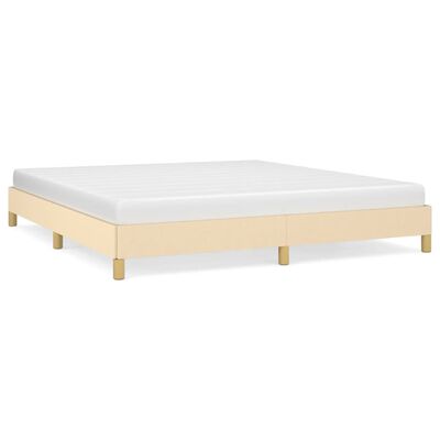 vidaXL Bedframe zonder matras stof crèmekleurig 180x200 cm