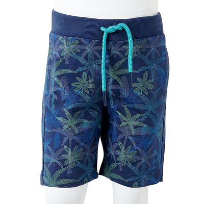 Kindershorts met trekkoord 116 marineblauw