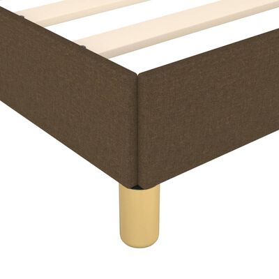 vidaXL Bedframe met hoofdbord stof donkerbruin 120x190 cm