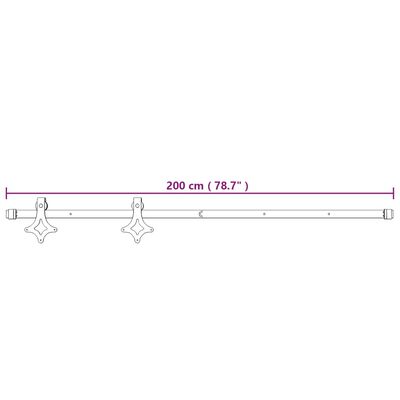 vidaXL Schuifdeur met beslag 100x210 cm massief grenenhout