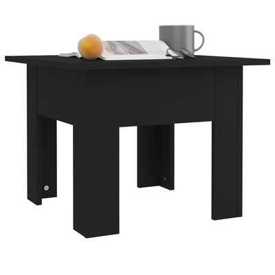 vidaXL Salontafel 55x55x42 cm bewerkt hout zwart