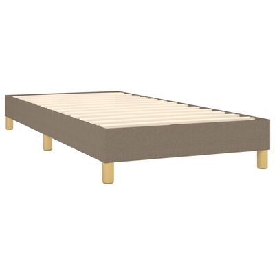 vidaXL Boxspring met matras stof taupe 100x200 cm