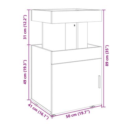 vidaXL Drankkar 50x41x89 cm bewerkt hout wit