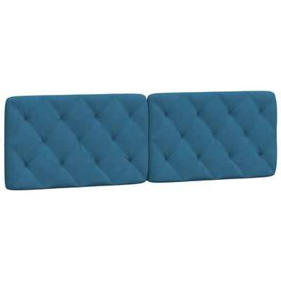 vidaXL Hoofdbordkussen 160 cm fluweel blauw