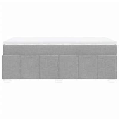 vidaXL Boxspring met matras stof lichtgrijs 90x200 cm