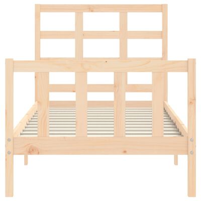 vidaXL Bedframe met hoofdbord massief hout