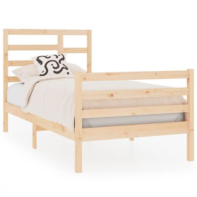 vidaXL Bedframe massief hout 75x190 cm