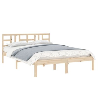 vidaXL Bedframe massief hout 135x190 cm