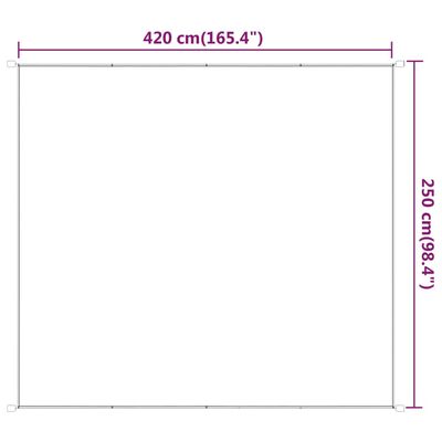 vidaXL Luifel verticaal 250x420 cm oxford stof antracietkleurig