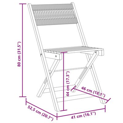 vidaXL 3-delige Bistroset polypropeen en massief hout grijs