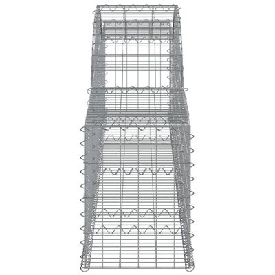 vidaXL Schanskorven 12 st gewelfd 300x30x40/60 cm gegalvaniseerd ijzer