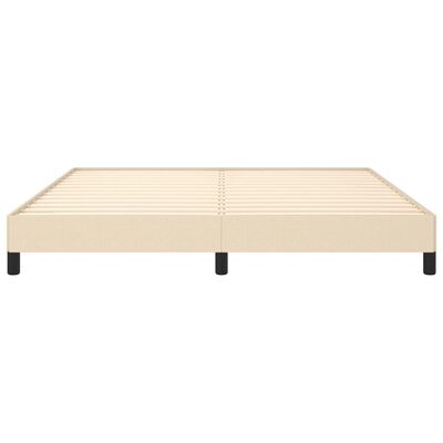 vidaXL Bedframe zonder matras stof crèmekleurig 160x200 cm