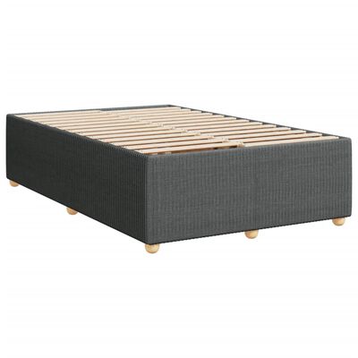 vidaXL Boxspring met matras stof donkergrijs 120x190 cm