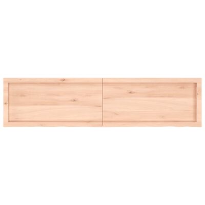 vidaXL Tafelblad 160x40x(2-4) cm onbehandeld massief eikenhout