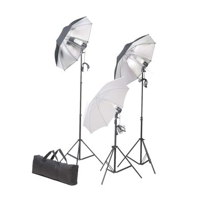 vidaXL Fotostudioset met lampen, paraplu's, achtergrond en reflector