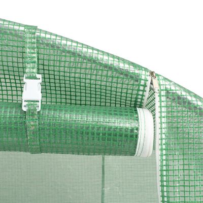 vidaXL Tuinkas met stalen frame 48 m² 16x3x2 m groen