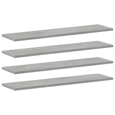 vidaXL Wandschappen 4 st 80x20x1,5 cm bewerkt hout betongrijs