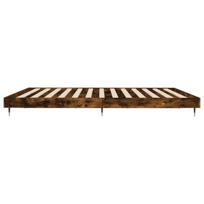 vidaXL Bedframe zonder matras hout gerookt eikenkleurig 120x200 cm