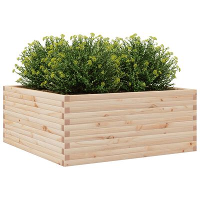 vidaXL Plantenbak 110x110x46 cm massief grenenhout