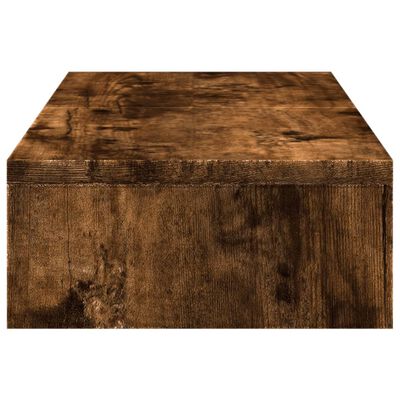 vidaXL Monitorstandaard verstelbaar 60x24x10,5 cm hout gerookt eiken