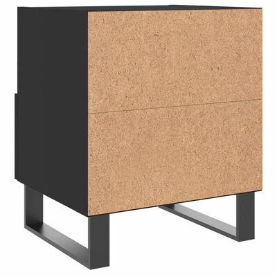 vidaXL Nachtkastjes 2 st 40x35x47,5 cm bewerkt hout zwart