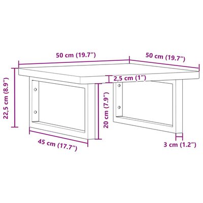 vidaXL Badkamer wandschap staal en massief beukenhout