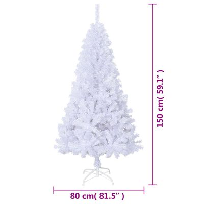 vidaXL Kunstkerstboom met dikke takken 150 cm PVC wit