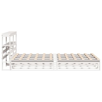 vidaXL Bedframe zonder matras massief grenenhout wit 120x190 cm