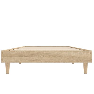 vidaXL Bedframe zonder matras hout sonoma eikenkleurig 75x190 cm