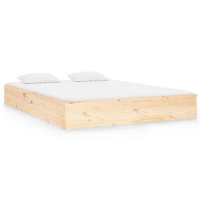 vidaXL Bedframe massief hout 135x190 cm