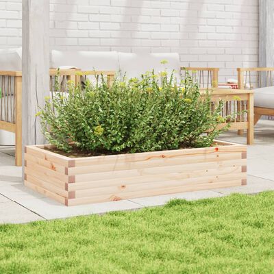 vidaXL Plantenbak 110x60x23 cm massief grenenhout