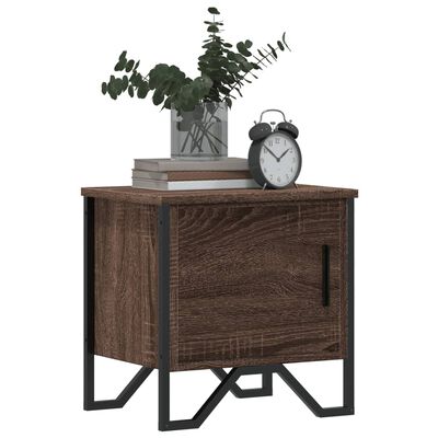 vidaXL Nachtkastjes 2 st 40x30x40 cm bewerkt hout bruin eikenkleur