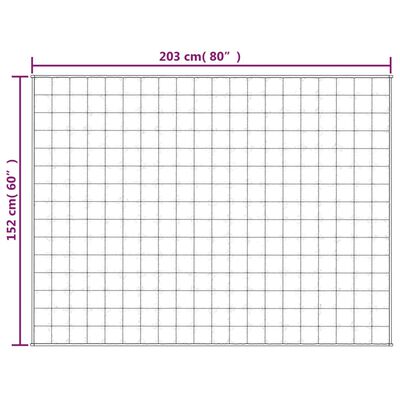 vidaXL Verzwaringsdeken 152x203 cm 7 kg stof grijs