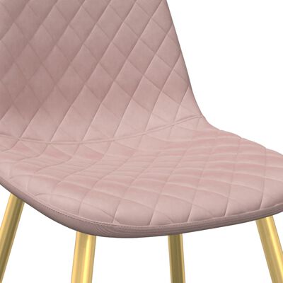 vidaXL Eetkamerstoelen 4 st fluweel roze