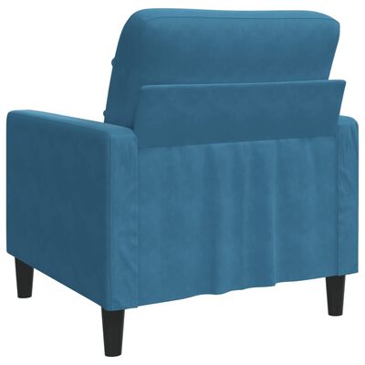 vidaXL Fauteuil 60 cm fluweel blauw