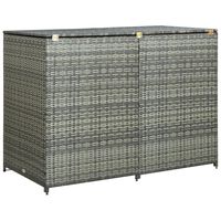 vidaXL Containerberging dubbel 148x77x111 cm poly rattan antraciet