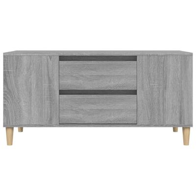 vidaXL Tv-meubel 102x44,5x50 cm bewerkt hout grijs sonoma eikenkleurig