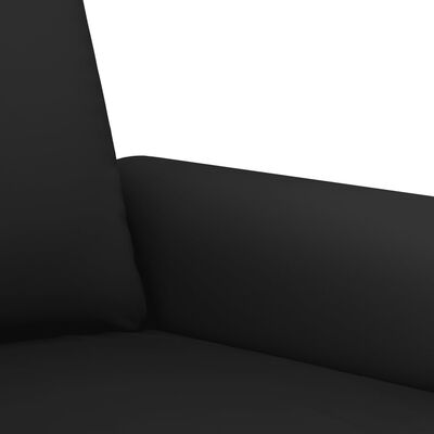 vidaXL 3-delige Loungeset met kussens fluweel zwart