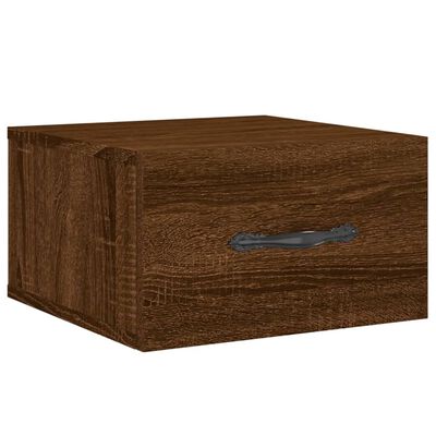 vidaXL Nachtkastjes 2 st wandgemonteerd 35x35x20 cm bruin eikenkleur