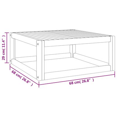 vidaXL 7-delige Loungeset met groene kussens massief hout