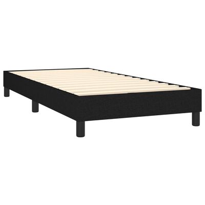 vidaXL Boxspring met matras stof zwart 80x200 cm