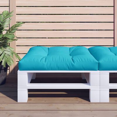 vidaXL Palletkussen 70x70x12 cm stof turquoise