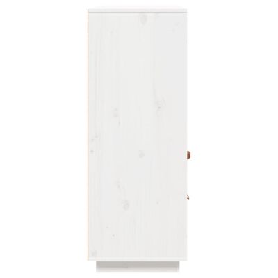 vidaXL Hoge kast 100x40x108,5 cm massief grenenhout wit